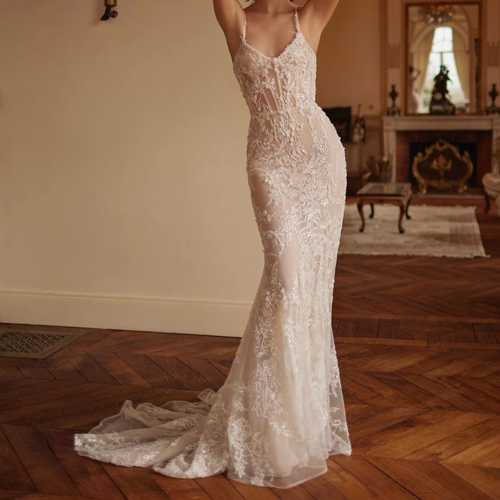 Luxury Netta BenShabu all hand-sewn bridal dress in the style Gwen